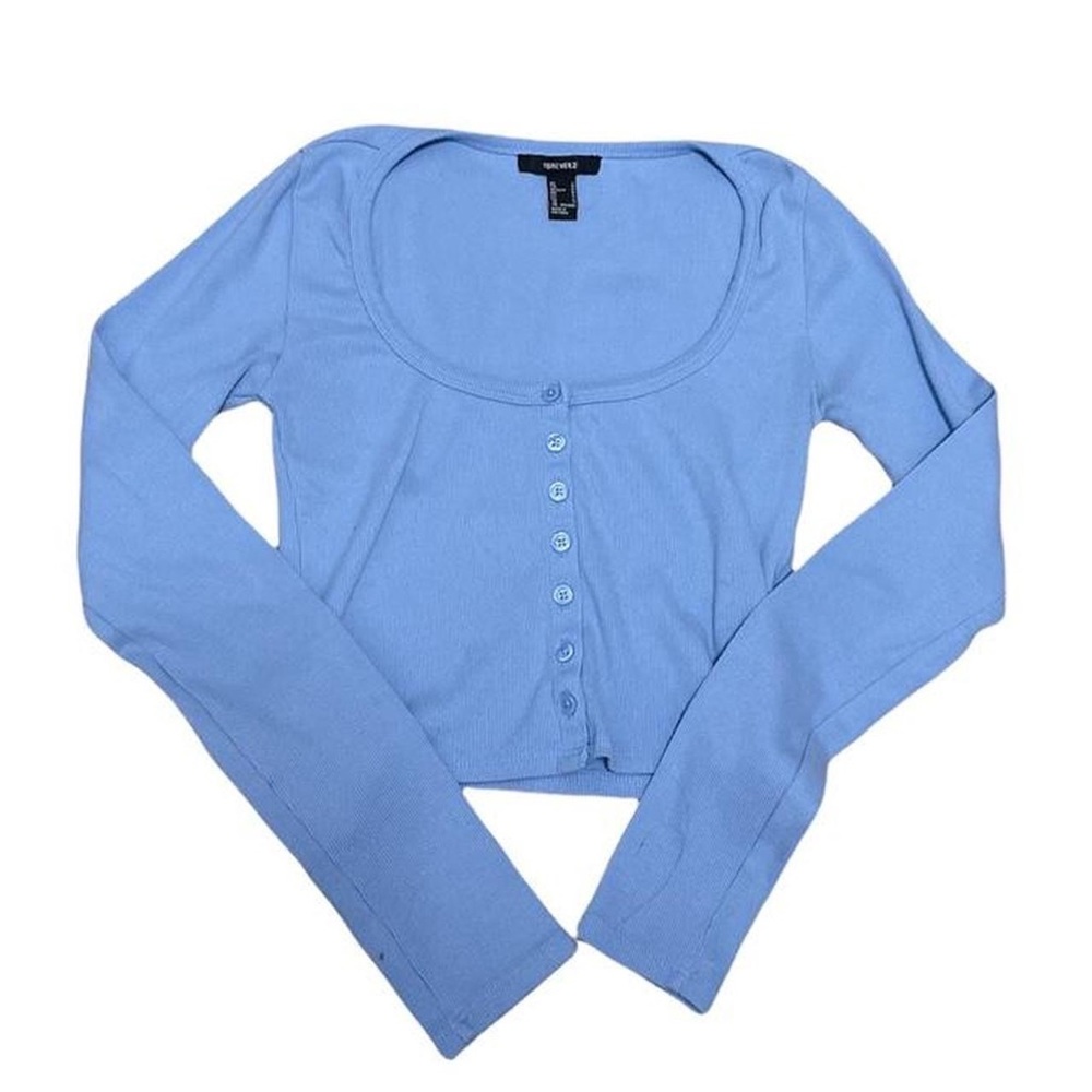 Forever 21 blue cardigan top